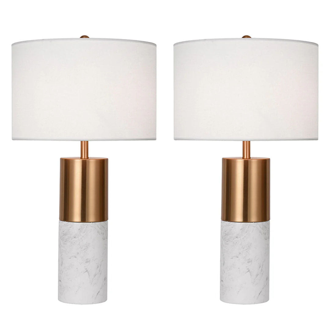 Marble & Gold Table Lamp | Luxury Bedside Lighting