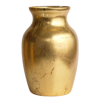 Hand-Gilded Gold Leaf Vase | Grecian Luxury Home Décor